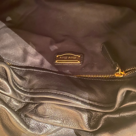 Miu miu black leather tote bag - Picture 6 of 7